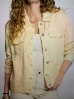 Thread & Supply Pale Yellow Denim Jacket